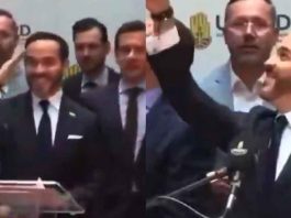 #VIDEO // Presidente de Colombia manda besos previo a informe de sismo