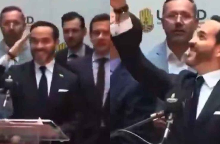 #VIDEO // Presidente de Colombia manda besos previo a informe de sismo