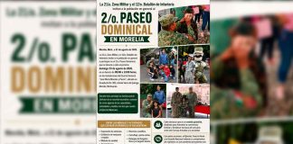 La 21/a. Zona Militar y el 12/o. Batallón de Infantería recuerdan el Paseo Dominical en Morelia.