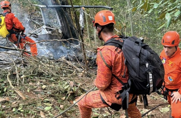 #VIDEO // Caída de helicóptero en un bosque de Brasil deja al menos 4 muertos