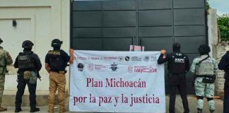 SSP brinda apoyo operativo en cateo de la FGE en Tanhuato; aseguran 12 armas, equipo táctico y vehículos