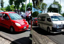 #VIDEO // Automovilista y chofer de combi se agarran a golpes en el Libramiento Oriente de Morelia