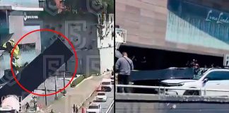 #VIDEO // Cae enorme estructura sobre un vehículo frente a Paseo Interlomas; muere la conductora