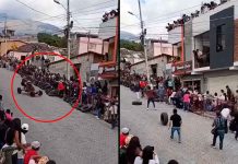 #VIDEO // Vehículo de madera choca contra multitud durante festejo en San Roque