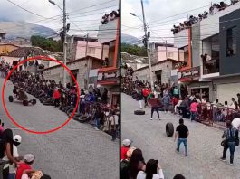 #VIDEO // Vehículo de madera choca contra multitud durante festejo en San Roque