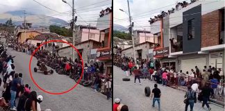 #VIDEO // Vehículo de madera choca contra multitud durante festejo en San Roque
