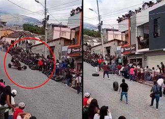 #VIDEO // Vehículo de madera choca contra multitud durante festejo en San Roque