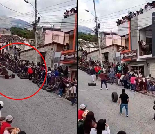 #VIDEO // Vehículo de madera choca contra multitud durante festejo en San Roque