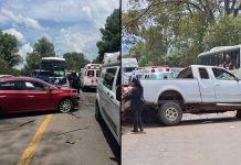 Choque deja al menos 10 lesionados en la carretera Zamora-Carapan