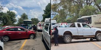 Choque deja al menos 10 lesionados en la carretera Zamora-Carapan