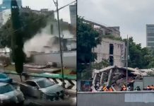 #VIDEO // Colapsa edificio en demolición y afecta el tráfico en el Viaducto Miguel Alemán