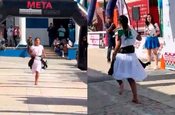 #VIDEO // Ester Zárate, atleta de Oaxaca, conquista el Trail de las Culturas Tlaxiaco corriendo sin calzado