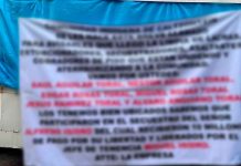 Delincuentes cuelgan “narcomanta” previo a las fiestas de la comunidad de Caltzontzin, en Uruapan