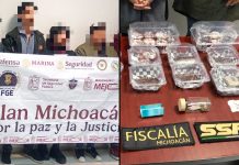 En Uruapan, SSP detiene a cinco personas y asegura productos presuntamente elaborados con marihuana