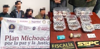 En Uruapan, SSP detiene a cinco personas y asegura productos presuntamente elaborados con marihuana
