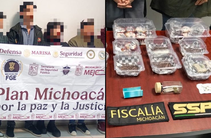 En Uruapan, SSP detiene a cinco personas y asegura productos presuntamente elaborados con marihuana