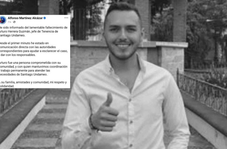 Lamenta Alfonso Martínez fallecimiento de jefe de Tenencia de Santiago Undameo