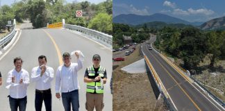 Terminan años de espera en Cruz de Campos de Aquila; ya cuentan con puente vehicular: Bedolla