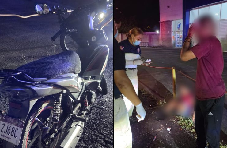 Joven y niña heridos al esquivar con su moto a un perro que se les atravesó