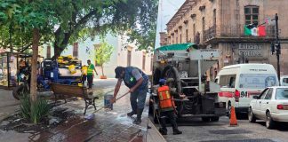 Gobierno de Morelia da mantenimiento a Andador El Nigromante