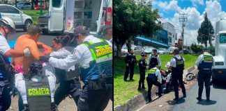 Motociclista sufre accidente en el Libramiento Oriente de Morelia