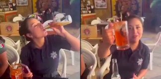 #VIDEO // Renuncia mujer policíaen Oaxaca tras filtrarse un video donde bebe alcohol con uniforme