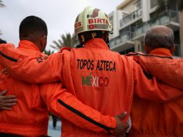 Topos Azteca de México llegan a Cali para apoyar en rescate tras terremoto en Colombia