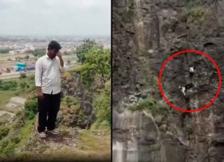 #VIDEO // Discusión por un celular termina con 3 miembros de una familia cayendo al vacío en el monte Khawadya
