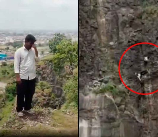 #VIDEO // Discusión por un celular termina con 3 miembros de una familia cayendo al vacío en el monte Khawadya