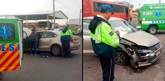 Tráiler choca contra auto y huye en la carretera La Piedad-Degollado; dos jóvenes quedan heridas