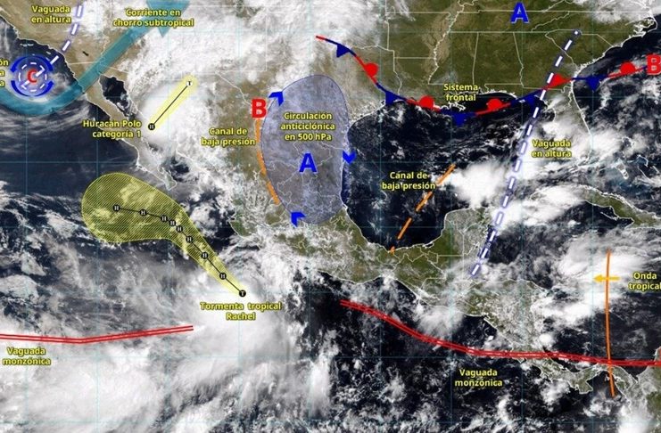Huracán Polo toca tierra por segunda ocasión en México