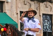 Hugo Rangel cierra su informe a caballo en la fiesta moreliana