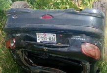 Automovilista resulta herido tras volcadura en la avenida Morelos Norte de Morelia