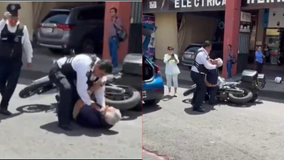 #VIDEO // Adulto mayor es sometido por policía en Cuernavaca tras forcejear por infracción de tránsito