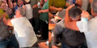 #VIDEO // Asistentes llegan a los golpes en asamblea encabezada por Sheinbaum