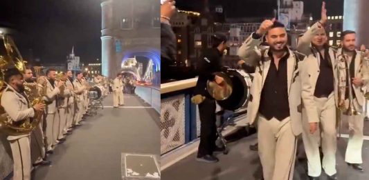 #VIDEO // ¡De Sinaloa para el mundo! Policía desaloja a Banda El Recodo de las calles de Londres