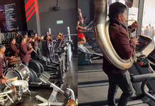 #VIDEO // Llevan banda en vivo a un gimnasio y el entrenamiento se viraliza en redes sociales