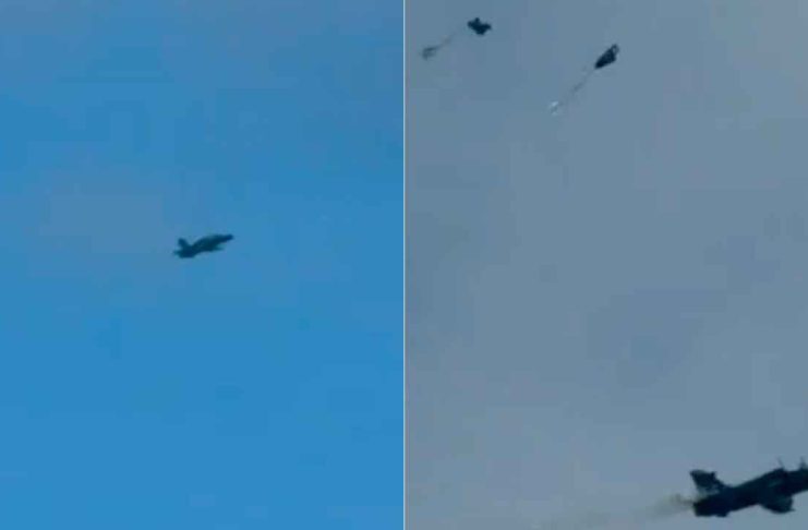 #VIDEO // Cae avión militar Hawk T2 de la RAF en el norte de Gales; tripulantes resultan con heridas leves