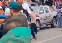 #VIDEO // Reciben con protestas y disturbios a Claudia Sheinbaum en Oaxaca