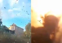 #VIDEO // Explota vehículo con pirotecnia durante procesión y deja un muerto y 10 heridos