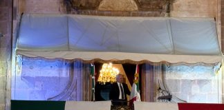 El gobernador del estado encabeza el grito de dolores en el corazón de Morelia