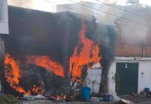 Arde domicilio en la colonia Profesor Jesús Romero Flores, en Morelia