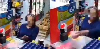 #VIDEO // “Lady Jamón” tras escandalizar por tres pesos de diferencia en su compra