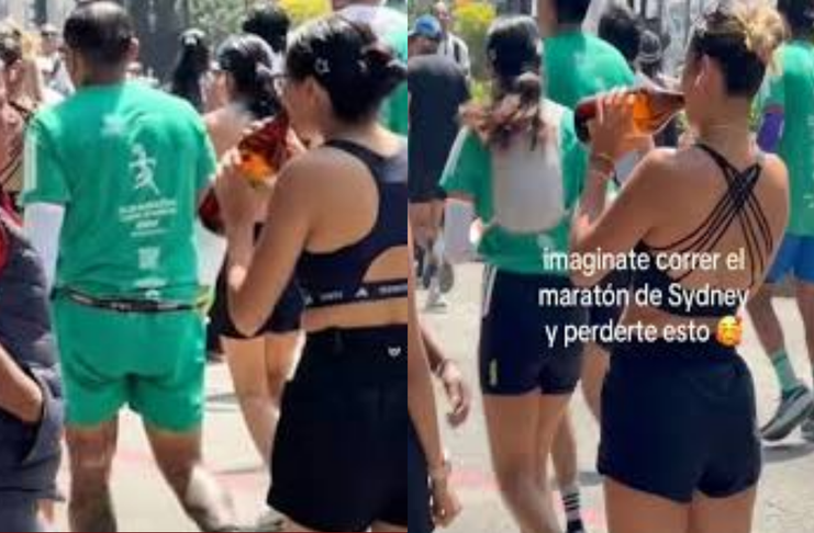 #VIDEO // Corredoras de maratón se viralizan tras “hidratarse” con cerveza en plena ruta en CDMX