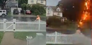 #VIDEO // Impactante momento en que un rayo cae sobre un hombre en Staten Island