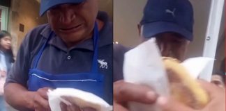 #VIDEO // Vendedor de gorditas al borde de las lágrimas luego de exigirle que se retirará del lugar