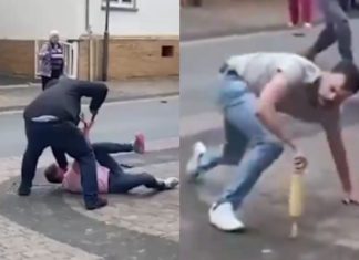 #VIDEO // hombre apuñala a su esposa en plena calle de Alemania