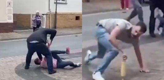 #VIDEO // hombre apuñala a su esposa en plena calle de Alemania