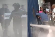 #VIDEO // Tensión en Chiapas: dispersan con humo y escudos protesta de madres de desaparecidos