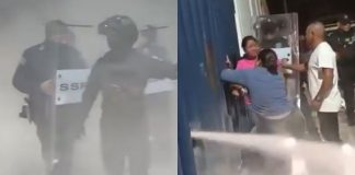 #VIDEO // Tensión en Chiapas: dispersan con humo y escudos protesta de madres de desaparecidos